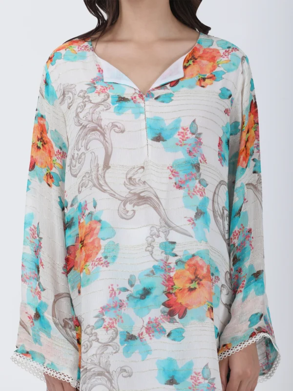 Blooming Dales Printed Long Tunic & Pant Set