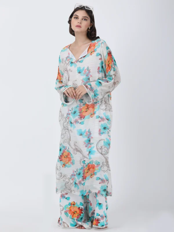 Blooming Dales Printed Long Tunic & Pant Set