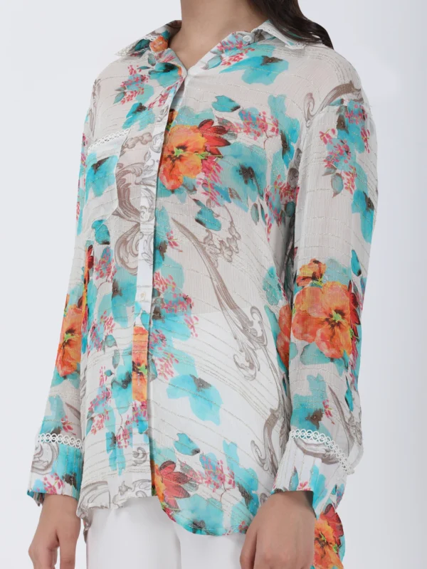 Blooming Paradise Printed Shirt With Long Sleeves