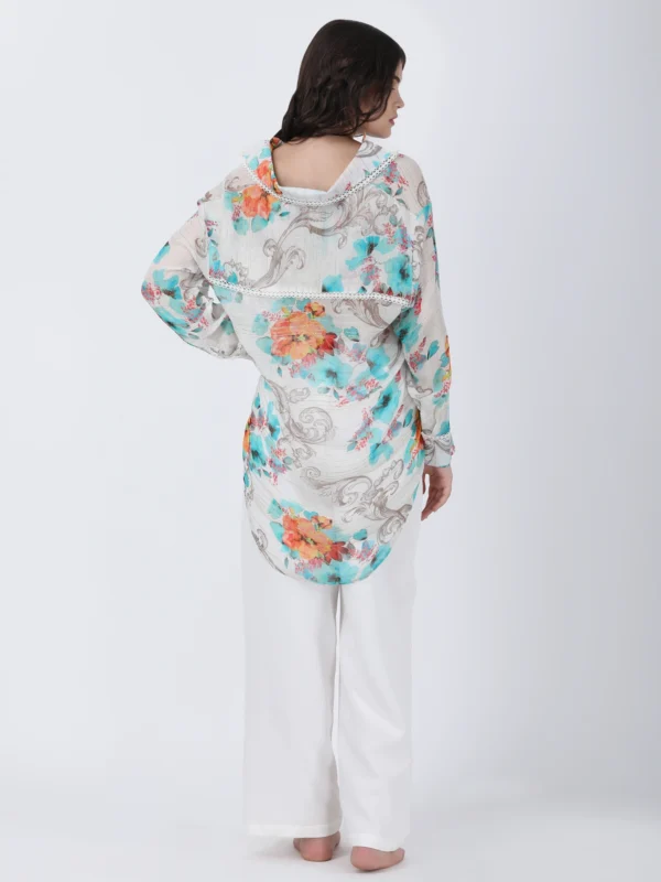 Blooming Paradise Printed Shirt With Long Sleeves