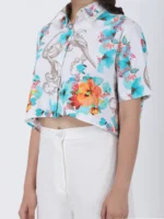 Blooming Dales Plain White Straight Pants