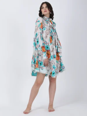 Blooming Paradise Printed Short Dress