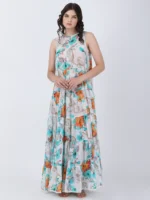 Blooming Paradise Printed Tier Maxi Dress