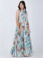Blooming Paradise Printed Tier Maxi Dress