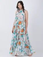 Blooming Paradise Printed Tier Maxi Dress