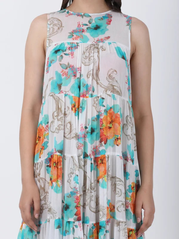 Blooming Paradise Printed Tier Maxi Dress