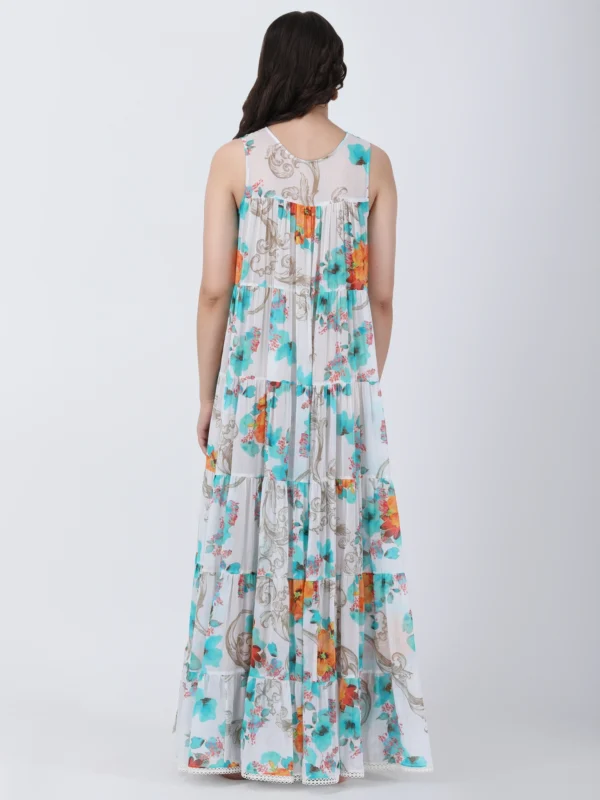 Blooming Paradise Printed Tier Maxi Dress