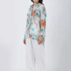 Blooming Paradise White Straight Pants