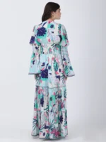 Coastal Floral Long Printed Dress