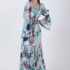 Coastal Floral Long Printed Dress