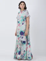 Coastal Floral Long Printed Maxi Dress