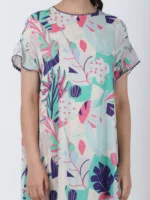 Coastal Floral Long Printed Maxi Dress