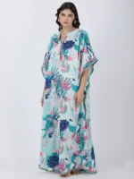 Coastal Floral Printed Kaftan