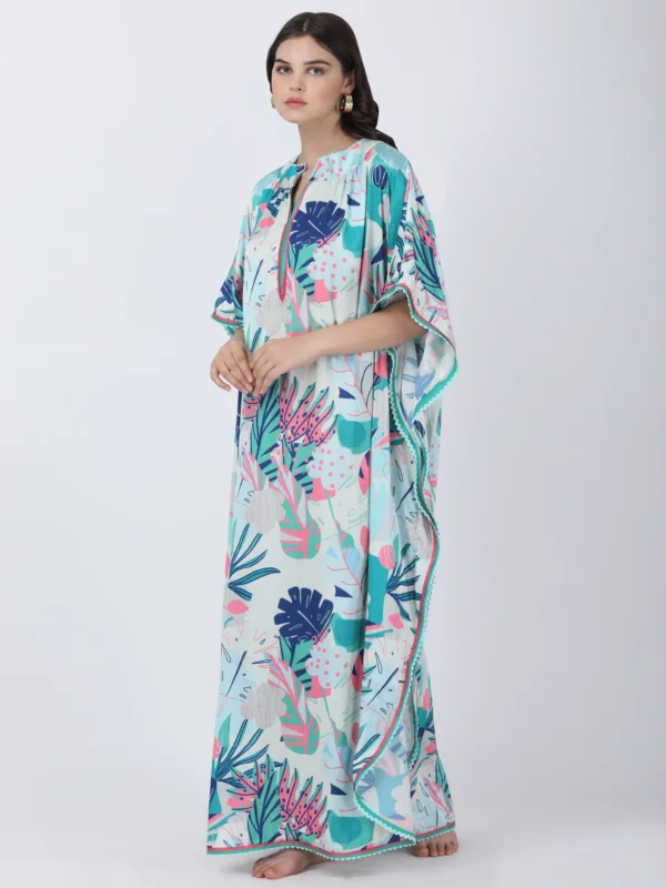 Coastal Floral Printed Kaftan