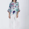 Coastal Floral Printed Loose Shirt