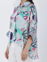 Coastal Floral Printed Loose Shirt