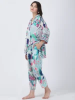 Coastal Floral Printed Loose Shirt