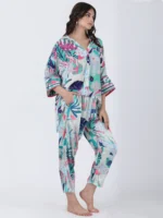 Coastal Floral Printed Loose Shirt