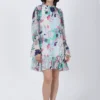 Coastal Floral Printed Short Dress
