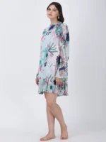 Coastal Floral Printed Short Dress