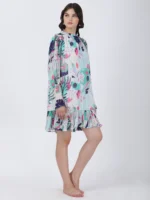 Coastal Floral Printed Short Dress