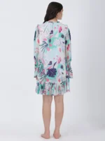Coastal Floral Printed Short Dress