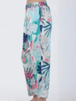 Coastal Floral Printed Tapered Pants