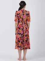 Wild Flower Printed Midi Dress