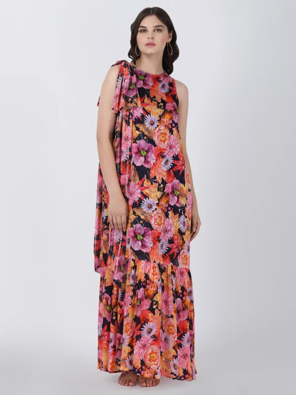 Wild Flower Printed Printed Sleeveless Maxi Dress
