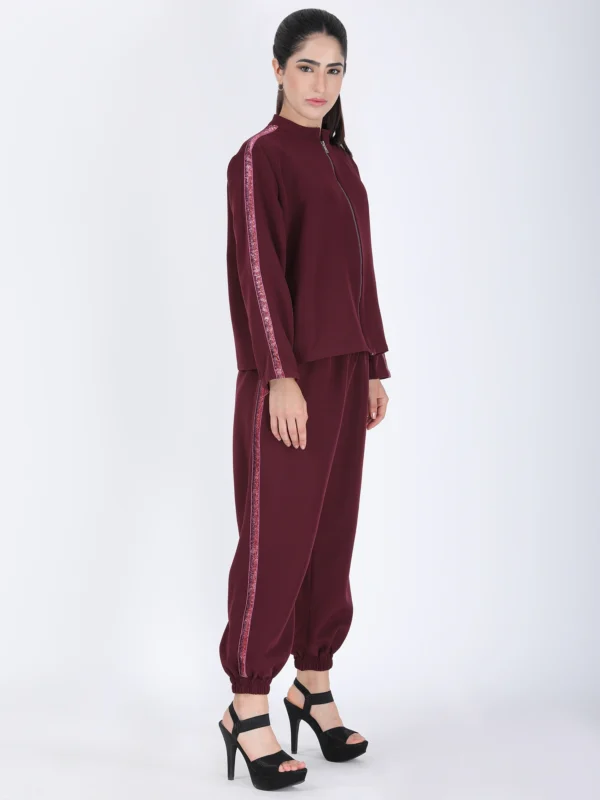 Maroon Brillhante Cord Set
