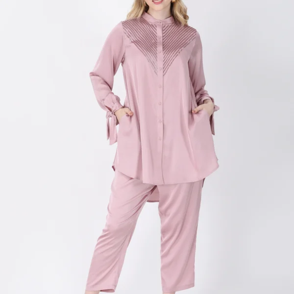 Old Rose Pink Brilho Tunic Set