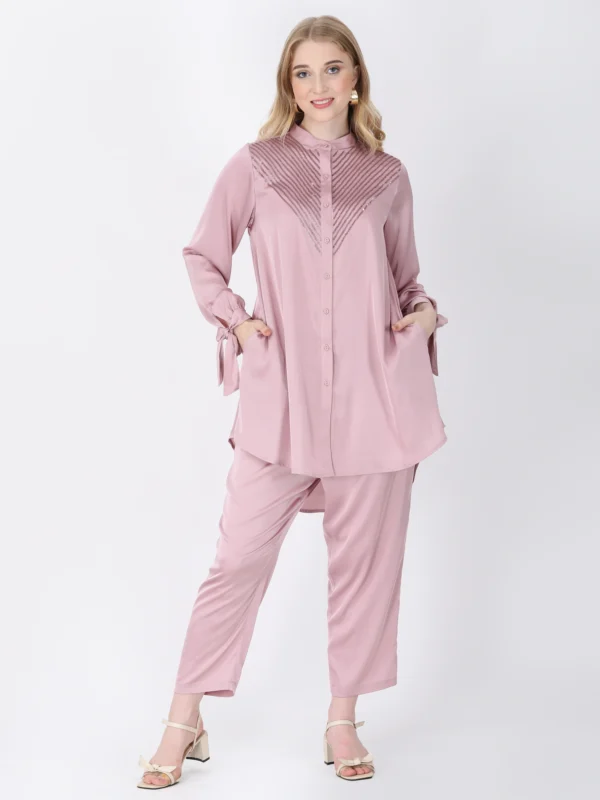 Old Rose Pink Brilho Tunic Set
