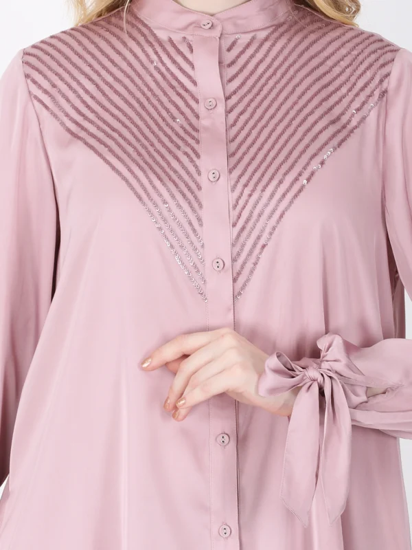 Old Rose Pink Brilho Tunic Set