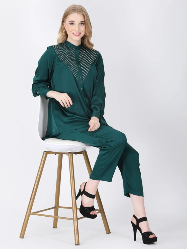 Emerald Green Contas Tunic Set