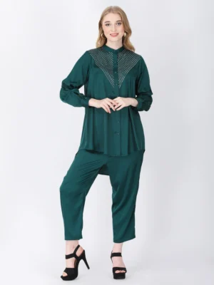 Emerald Green Contas Tunic Set