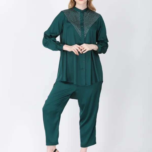 Emerald Green Contas Tunic Set