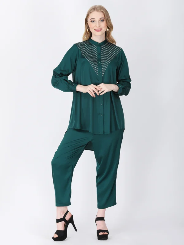 Emerald Green Contas Tunic Set