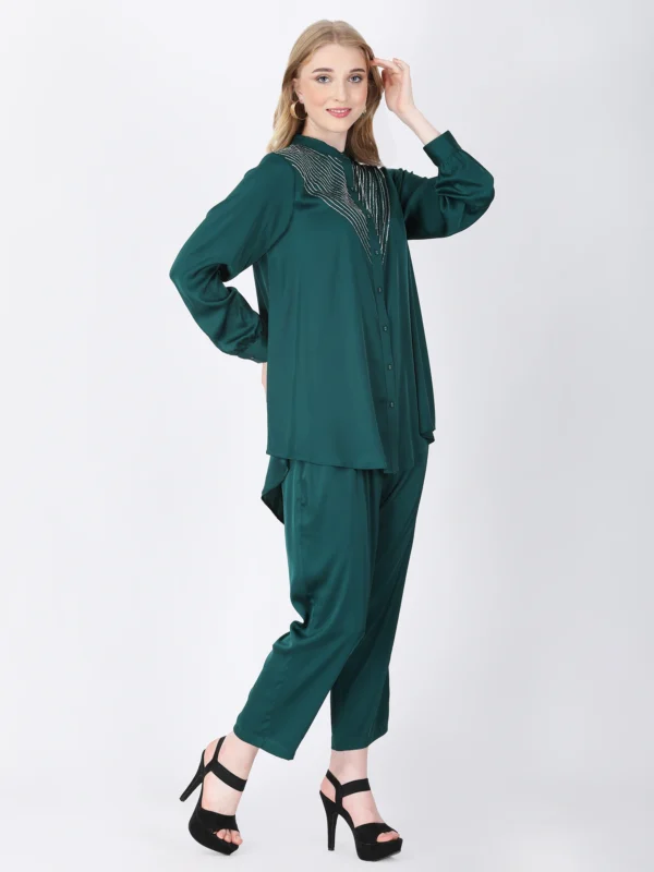 Emerald Green Contas Tunic Set