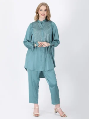 Sage Green Contas Tunic Set