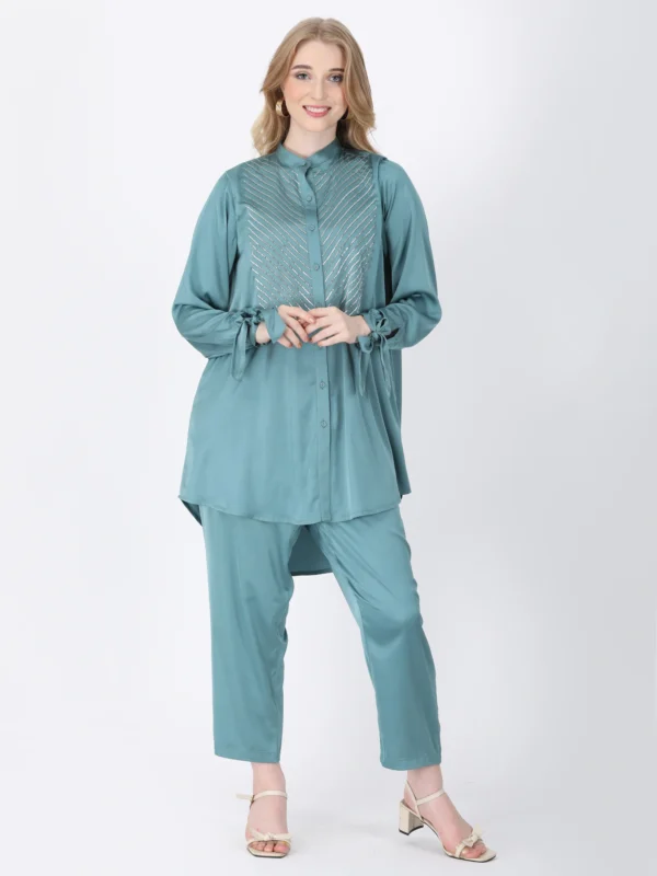 Sage Green Contas Tunic Set