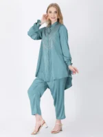 Sage Green Contas Tunic Set