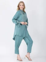 Sage Green Contas Tunic Set