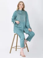 Sage Green Contas Tunic Set