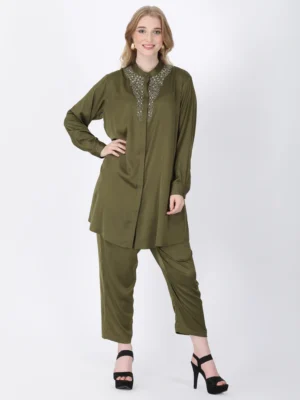 Olive Green Macia Tunic Set