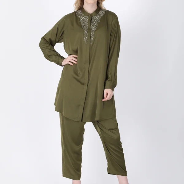 Olive Green Macia Tunic Set