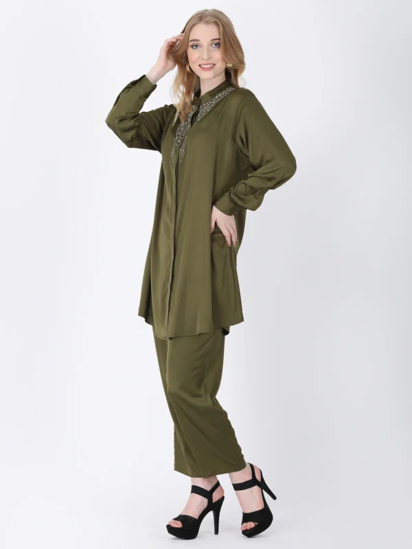 Olive Green Macia Tunic Set