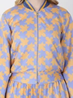 Lavender Shepherds Plaid Bomber Jacket Set