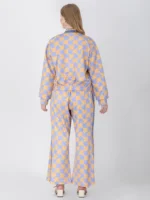 Lavender Shepherds Plaid Bomber Jacket Set