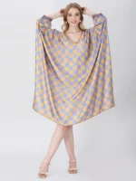 Lavender Shepherds Plaid Kaftan