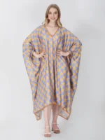 Lavender Shepherds Plaid Kaftan